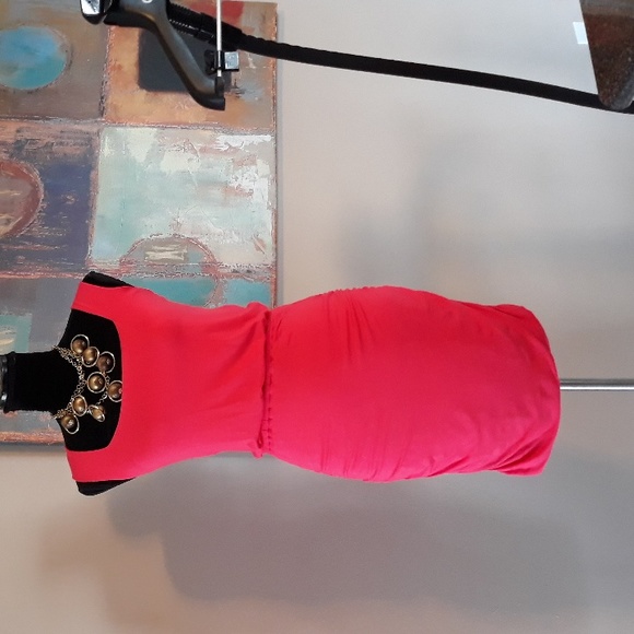 Gibson Look Pink Side Rouched Tank Dress Size M - Picture 3 of 17